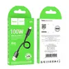 КАБЕЛЬ HOCO X96 HYPER 100W CHARGING DATA CABLE TYPE-C (L=0.25M), ЧОРНИЙ
