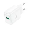 MR4_153027 Мережевий зарядний пристрій hoco c140a smart single port qc3.0 charger 18w (qc, fcp, afc), білий HOCO