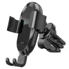 БЕЗДРОТОВИЙ АВТОМОБІЛЬНИЙ ЗАРЯДНИЙ ПРИСТРІЙ HOCO CA105 GUIDE THREE-AXIS LINKAGE WIRELESS CHARGING CAR HOLDER 15W, ЧОРНИЙ