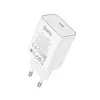 MR3_199801 Мережевий зарядний пристрій hoco c143a 1usb-c pd, qc 20w, кабель pd type-c to type-c білий 