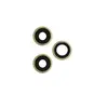 MR3_105202 Скло камери для iphone 11 pro, iphone 11 pro max, з рамкою gold (комплект 3шт.) 