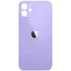 MR3_196438 Задня кришка (скло) iphone 12 mini пурпуровий (big hole) 