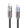 MR3_320307 Кабель pd type-c to type-c hoco u122 60w з індикатором 1m black 