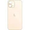 MR3_333196 Задня кришка (скло) iphone 12 pro gold (small hole), сервісний оригінал 