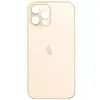 MR3_108200 Задня кришка (скло) iphone 12 pro gold (big hole) 