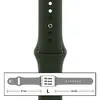 MR3_116128 Ремінець силіконовий для apple watch 42, 44, 45, 49mm розмір l (54) forest green 