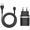 MR3_116018 Мережевий зарядний пристрій hoco c12q smart qc3.0 3a 18w 1usb, кабель micro black 