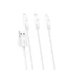 MR3_115406 Кабель combo hoco x1 rapid 3in1 (lightning, micro-usb, type-c), 2.4a 1m білий 