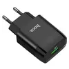 MR3_116019 Мережевий зарядний пристрій hoco c72q glorious qc3.0 18w 1usb чорний HOCO