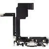 MR3_121622 Шлейф iphone 15 pro max з роз'ємом зарядки, аудіо та мікрофоном black, знятий оригінал 