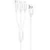MR3_118260 Кабель combo hoco x74 3in1 (lightning, micro-usb, type-c), 2a 1m білий 