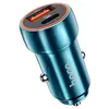 MR3_118328 Авто зарядний пристрій hoco z46a blue whale 1usb 3a 18w qc3.0, pd 1type-c 20w blue, кабель usb-a to type-c 