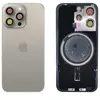 MR3_120686 Задня кришка (скло) iphone 15 pro max natural titanium, сервісний оригінал у зборі на рамці 