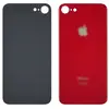 MR3_120950 Задня кришка (скло) iphone 8 red (big hole) 