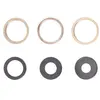MR3_114023 Скло камери для iphone 13 pro, iphone 13 pro max, з рамкою gold (комплект 3шт.) 