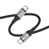 КАБЕЛЬ PD HOCO X102 FRESH 60W CHARGING DATA CABLE TYPE-C TO TYPE-C 1M, ЧОРНИЙ