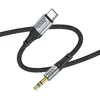 АДАПТЕР АУДІО HOCO UPA26 FRESH DIGITAL AUDIO CONVERSION CABLE TYPE-C 1M, ЧОРНИЙ