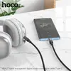 АДАПТЕР АУДІО HOCO UPA27 SPIRIT TRANSPARENT DIGITAL AUDIO CONVERSION CABLE TYPE-C 1.2M, ЧОРНИЙ