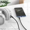 КАБЕЛЬ AUX AUDIO HOCO UPA27 SPIRIT TRANSPARENT AUX AUDIO CABLE 1.2M, ЧОРНИЙ