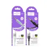 АДАПТЕР АУДІО HOCO UPA27 SPIRIT TRANSPARENT DIGITAL AUDIO CONVERSION CABLE LIGHTNING 1.2M, ЧОРНИЙ