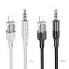 АДАПТЕР АУДІО HOCO UPA27 SPIRIT TRANSPARENT DIGITAL AUDIO CONVERSION CABLE LIGHTNING 1.2M, ЧОРНИЙ