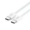 КАБЕЛЬ XO NB-Q273 WOVEN STYLE TYPE-C TO TYPE-C CHARGING CABLE 60W, БІЛИЙ