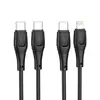 КАБЕЛЬ XO NB-Q239A PD 27W, 1M ZEUS SERIES TYPE-C TO LIGHTNING, ЧОРНИЙ