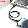 КАБЕЛЬ XO NB247 SULUO SERIES PORTABLE SILICONE ДЛЯ LIGHTNING WITH CABLE CLIP 6A, 0.25M, ЧОРНИЙ