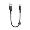 КАБЕЛЬ XO NB247 SULUO SERIES PORTABLE SILICONE ДЛЯ LIGHTNING WITH CABLE CLIP 6A, 0.25M, ЧОРНИЙ