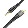 АДАПТЕР АУДІО HOCO UPA25 TRANSPARENT DISCOVERY EDITION DIGITAL AUDIO CONVERSION CABLE LIGHTNING, ЧОРНИЙ