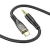 АДАПТЕР АУДІО HOCO UPA25 TRANSPARENT DISCOVERY EDITION DIGITAL AUDIO CONVERSION CABLE TYPE-C, ЧОРНИЙ