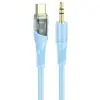 АДАПТЕР АУДІО HOCO UPA25 TRANSPARENT DISCOVERY EDITION DIGITAL AUDIO CONVERSION CABLE TYPE-C СИНІЙ