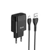 MR3_117551 Мережевий зарядний пристрій hoco c72q glorious qc3.0 18w 1usb, кабель micro black 