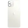 MR3_119998 Задня кришка (скло) iphone 11 pro max silver (big hole), сервісний оригінал 