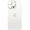 MR3_120674 Задня кришка (скло) iphone 15 pro білий titanium (big hole), сервісний оригінал 