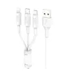 MR3_118251 Кабель combo hoco x25 soarer 3in1 (lightning, micro-usb, type-c), 2a 1m білий 
