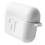ЧОХОЛ ДЛЯ AIRPODS 3 СИЛІКОНОВИЙ 2MM LOGO 2IN1 (+ КАРАБИН) (ТЕХ. ПАК), БІЛИЙ