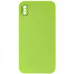 MR4_32970 Чохол silicone case full camera square side copy для iphone xs party зелений 