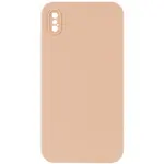 ЧОХОЛ SILICONE CASE FULL CAMERA SQUARE SIDE COPY ДЛЯ IPHONE XS РОЖЕВИЙ SAND