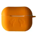 ЧОХОЛ ДЛЯ AIRPODS PRO 2 СИЛІКОНОВИЙ LOGO 2IN1 (+ КАРАБИН) (ТЕХ. ПАК) ПОМАРАНЧЕВИЙ