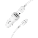 АВТОМОБІЛЬНИЙ ЗАРЯДНИЙ ПРИСТРІЙ 4IN1 HOCO Z27 STAUNCH 2USB, 2,4A, MICRO, БІЛИЙ