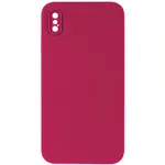 ЧОХОЛ SILICONE CASE FULL CAMERA SQUARE SIDE COPY ДЛЯ IPHONE XS ROSE ЧЕРВОНИЙ