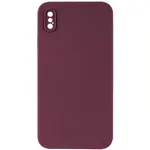 ЧОХОЛ SILICONE CASE FULL CAMERA SQUARE SIDE COPY ДЛЯ IPHONE XS MARSALA