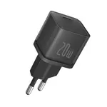 МЕРЕЖЕВИЙ ЗАРЯДНИЙ ПРИСТРІЙ BASEUS GAN5S FAST CHARGER 1C 20W EU, ЧОРНИЙ P10162503113-00