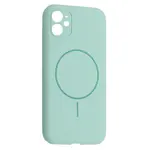 ЧОХОЛ SILICONE CASE FULL CAMERA FINE RING MAGSAFE ДЛЯ IPHONE 11 LIGHT CYAN