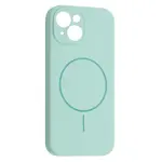 ЧОХОЛ SILICONE CASE FULL CAMERA FINE RING MAGSAFE ДЛЯ IPHONE 15 LIGHT CYAN