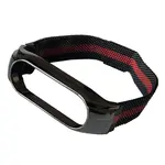 РЕМІНЕЦЬ ДЛЯ XIAOMI MI BAND 3, 4, 5, 6 MILANESE LOOP, ЧОРНИЙ-ЧЕРВОНИЙ