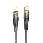 КАБЕЛЬ PD HOCO U121 GOLD STANDARD TRANSPARENT DISCOVERY EDITION IP 1.2M, ЧОРНИЙ