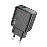МЕРЕЖЕВИЙ ЗАРЯДНИЙ ПРИСТРІЙ HOCO CS21A RICH SINGLE PORT QC3.0 CHARGER (EU), ЧОРНИЙ
