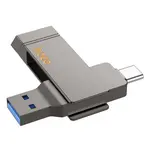 ФЛЕШ-НАКОПИЧУВАЧ USB-A, C HOCO UD15 CLEVER USB3.2 TYPE-C 64GB, СІРИЙ
